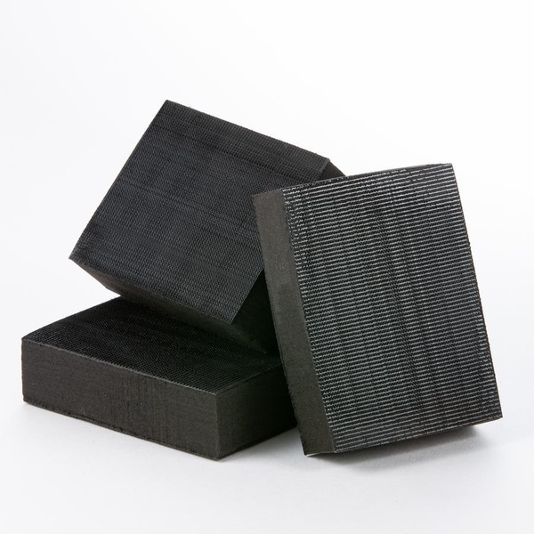 Uneeda Combo Sanding Block 3 x 4 Easy Release Edge - Firm Black Foam P-105125